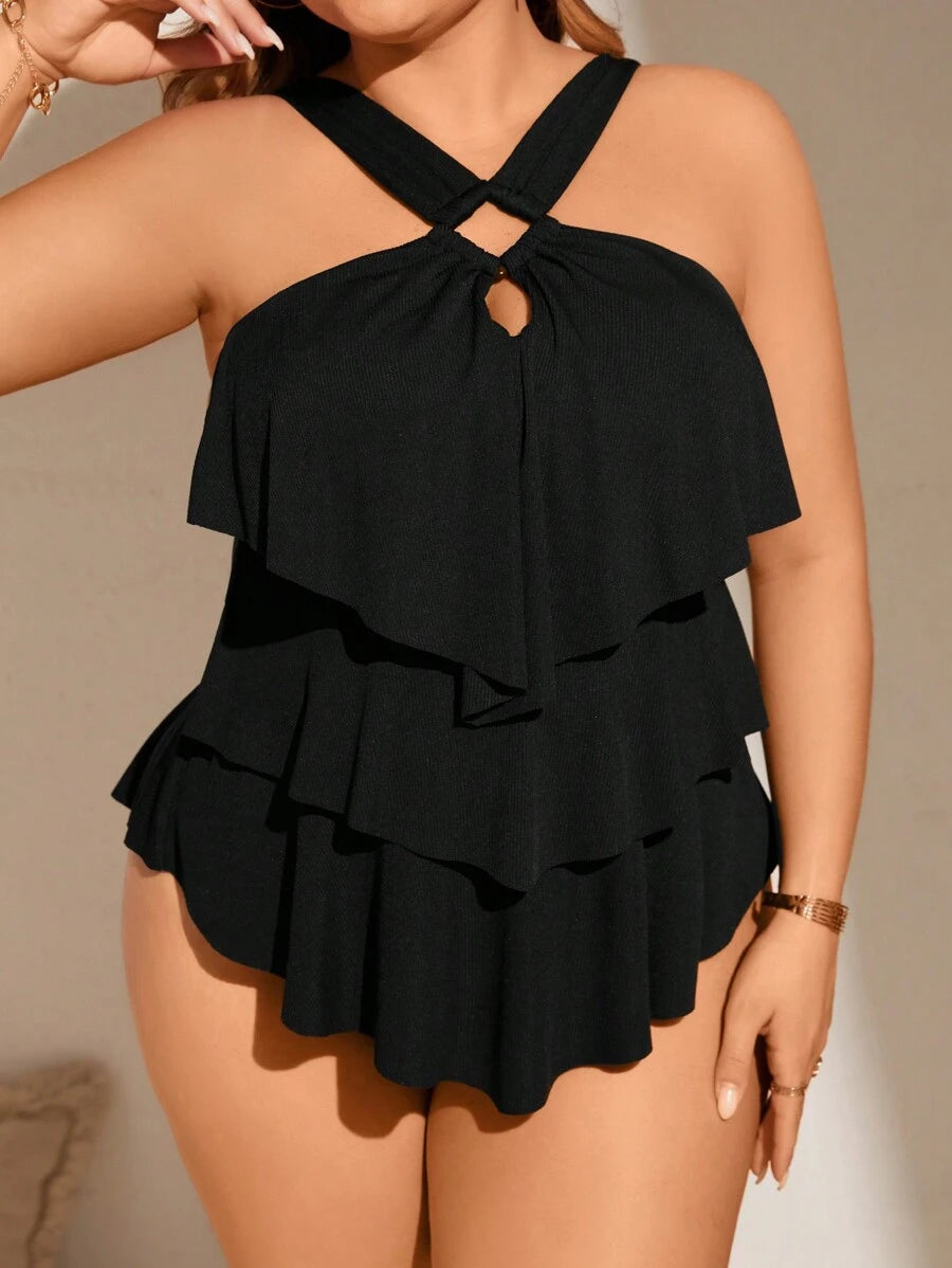 Maiô Babado Elegance Plus Size