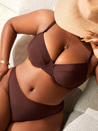 Biquíni Basic Cintura Alta Plus Size