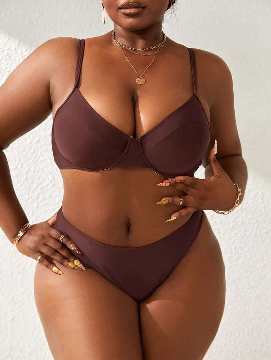 Biquíni Basic Cintura Alta Plus Size