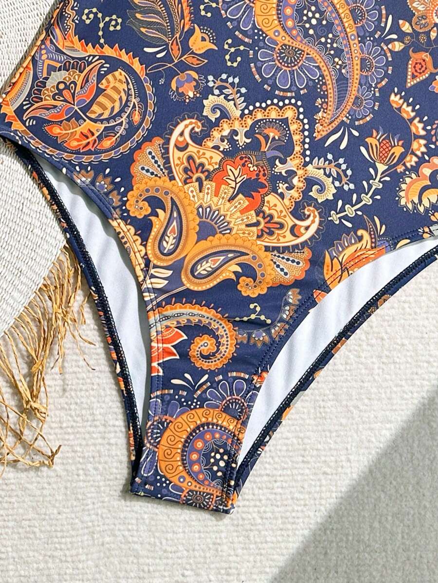 Maiô Boho Chic Decote Assimétrico
