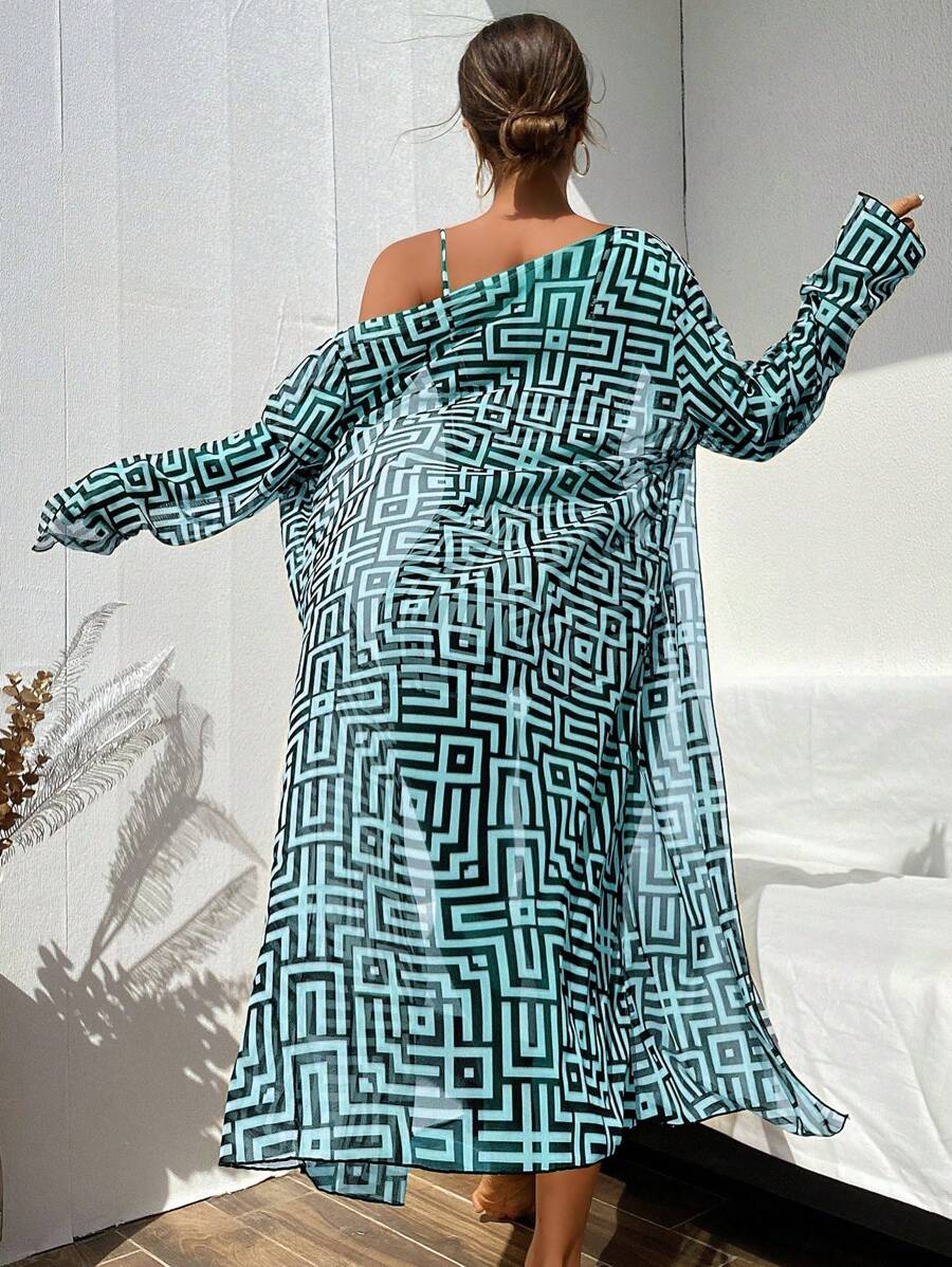 Conjunto Praia Geometric Chic 3 Peças