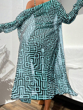Conjunto Praia Geometric Chic 3 Peças