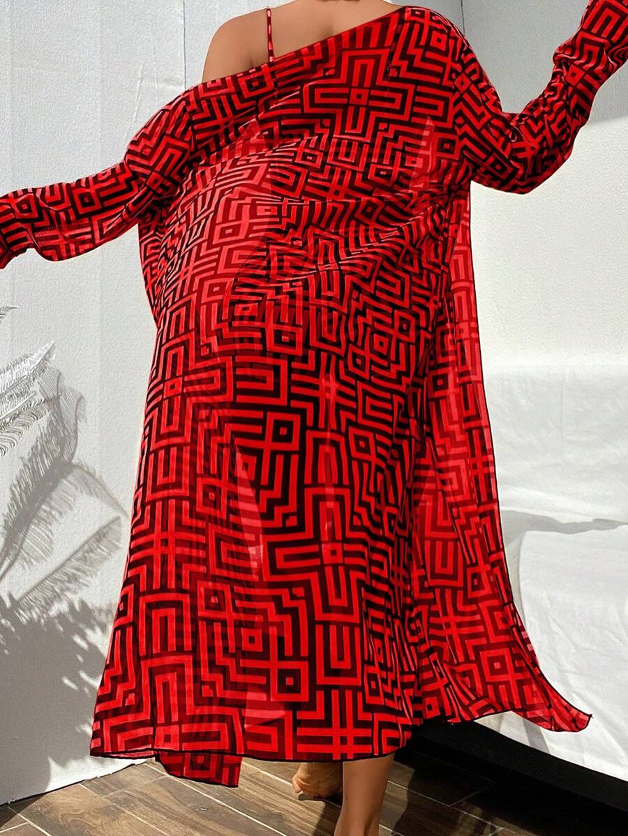 Conjunto Praia Geometric Chic 3 Peças