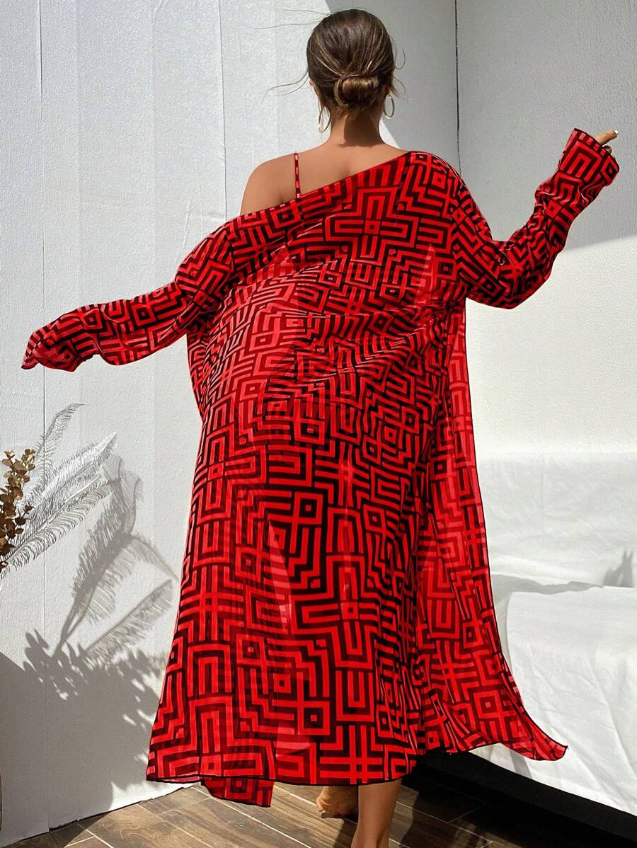 Conjunto Praia Geometric Chic 3 Peças