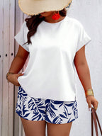 Conjunto Feminino Casual em Tecido Texturizado