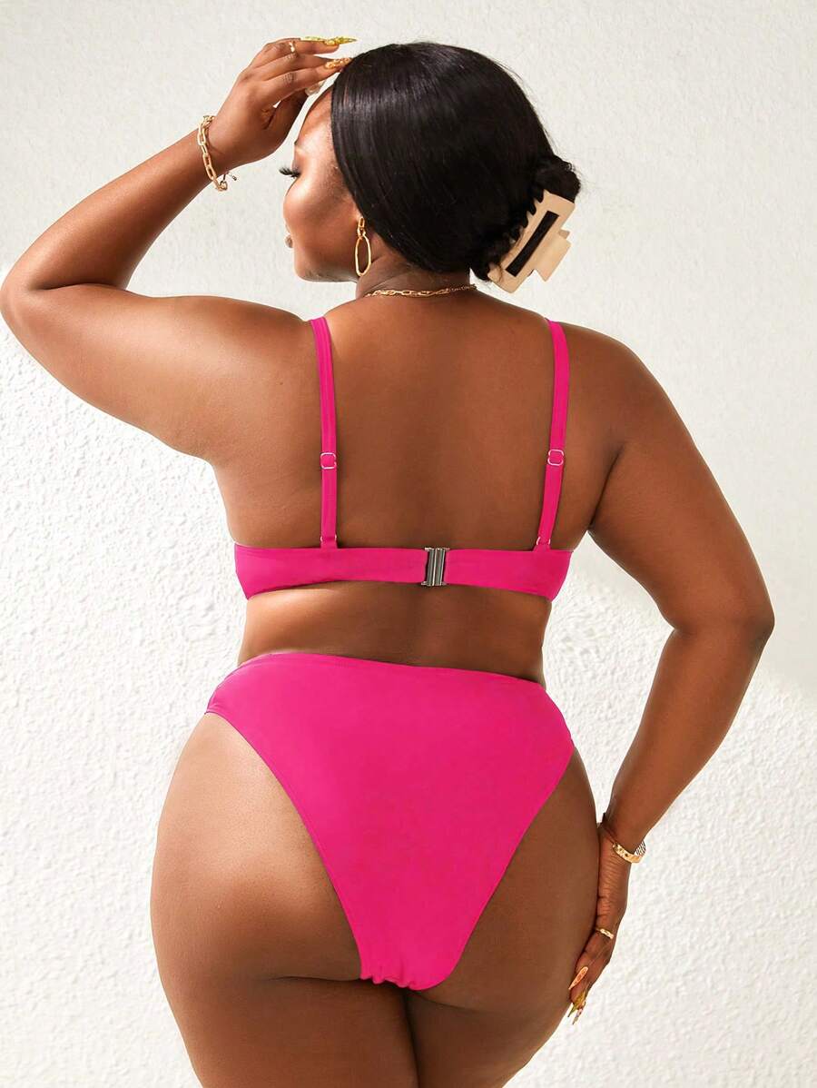 Biquíni Basic Cintura Alta Plus Size