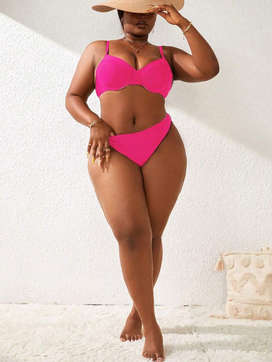 Biquíni Basic Cintura Alta Plus Size