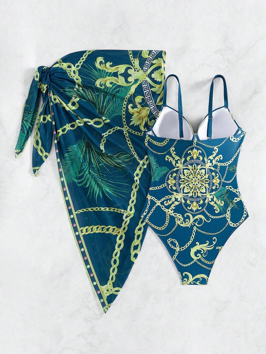 Maiô Estilo Barroco com Estampa Luxo