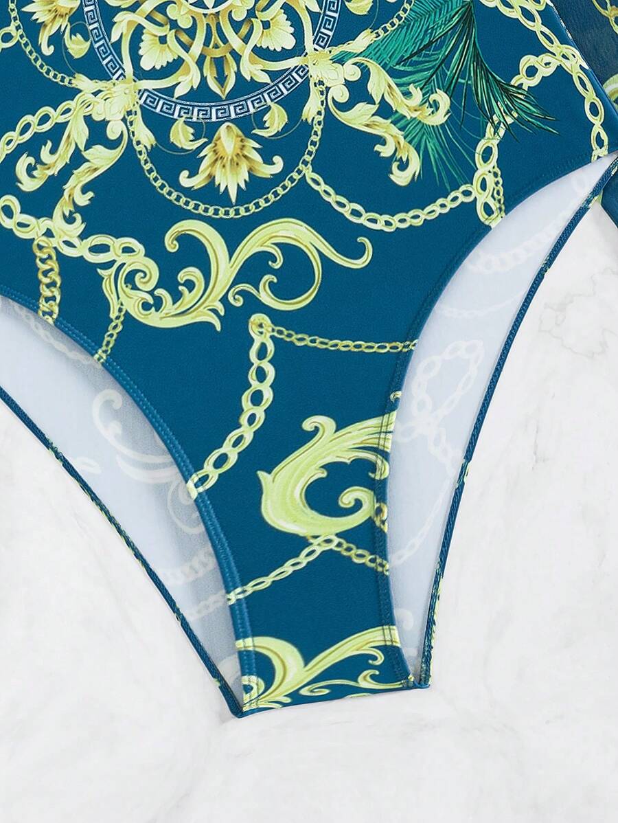 Maiô Estilo Barroco com Estampa Luxo