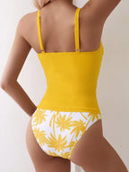 Maiô Tankini com Estampa de Coqueiros