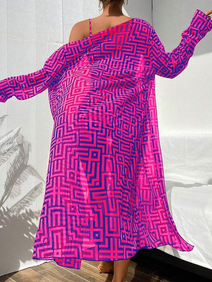 Conjunto Praia Geometric Chic 3 Peças