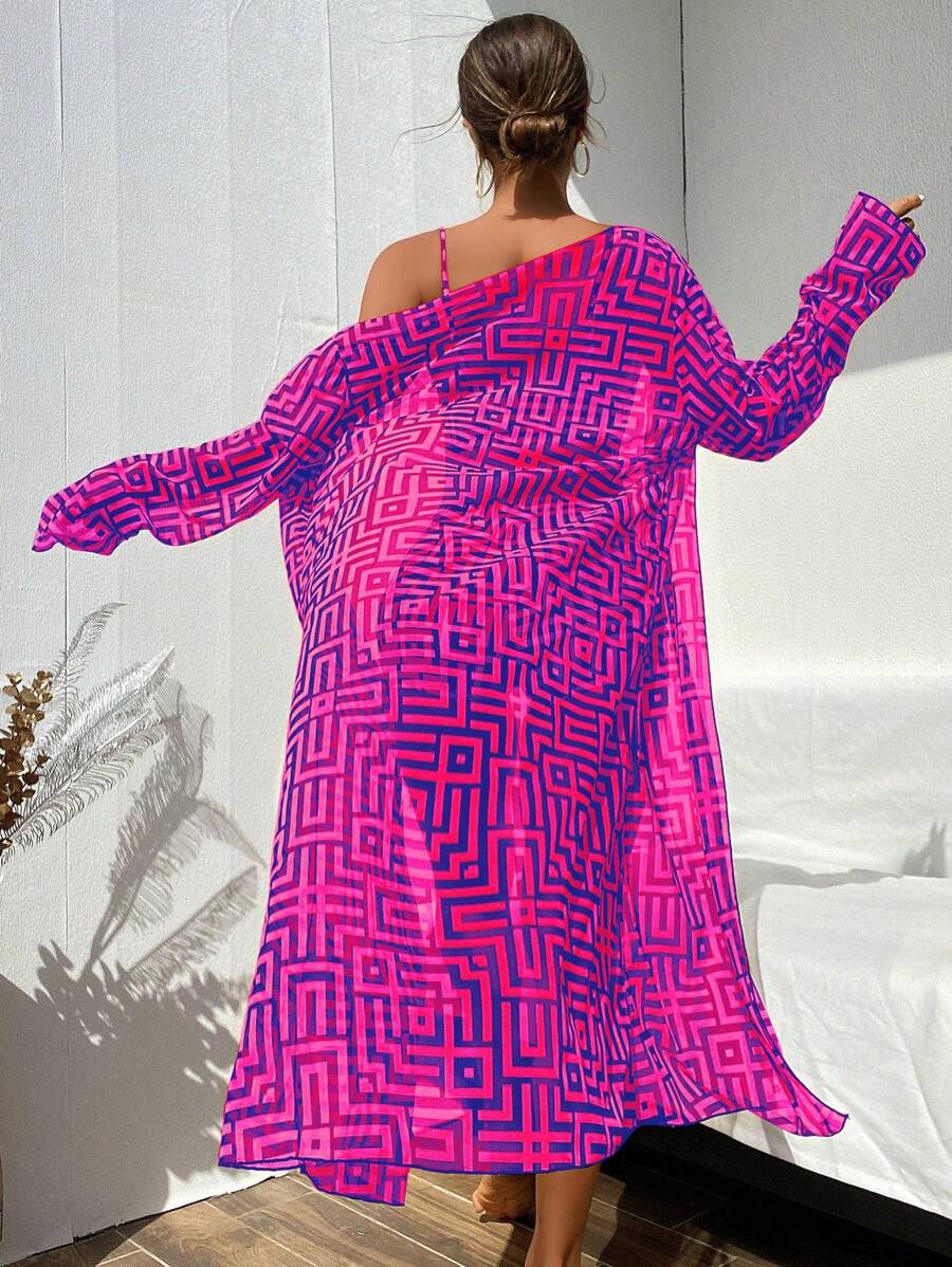 Conjunto Praia Geometric Chic 3 Peças