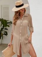 Saída de Praia Camisa Lisa Leve