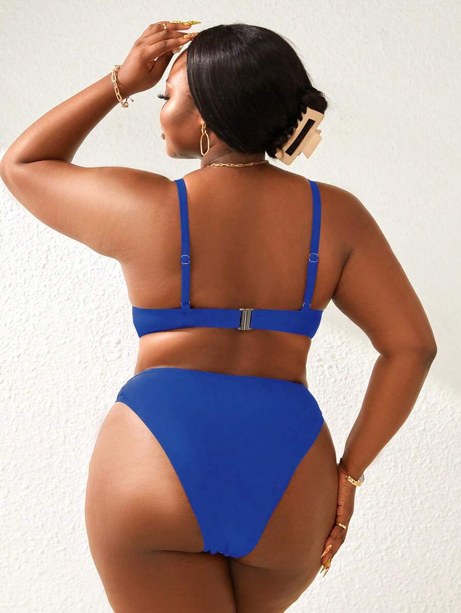 Biquíni Basic Cintura Alta Plus Size