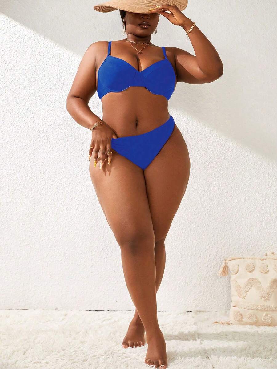 Biquíni Basic Cintura Alta Plus Size