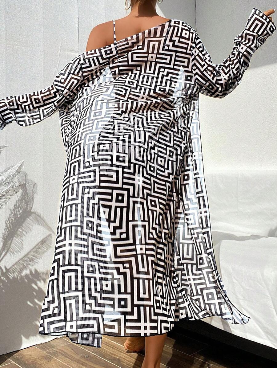 Conjunto Praia Geometric Chic 3 Peças