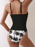 Maiô Tankini com Estampa de Coqueiros