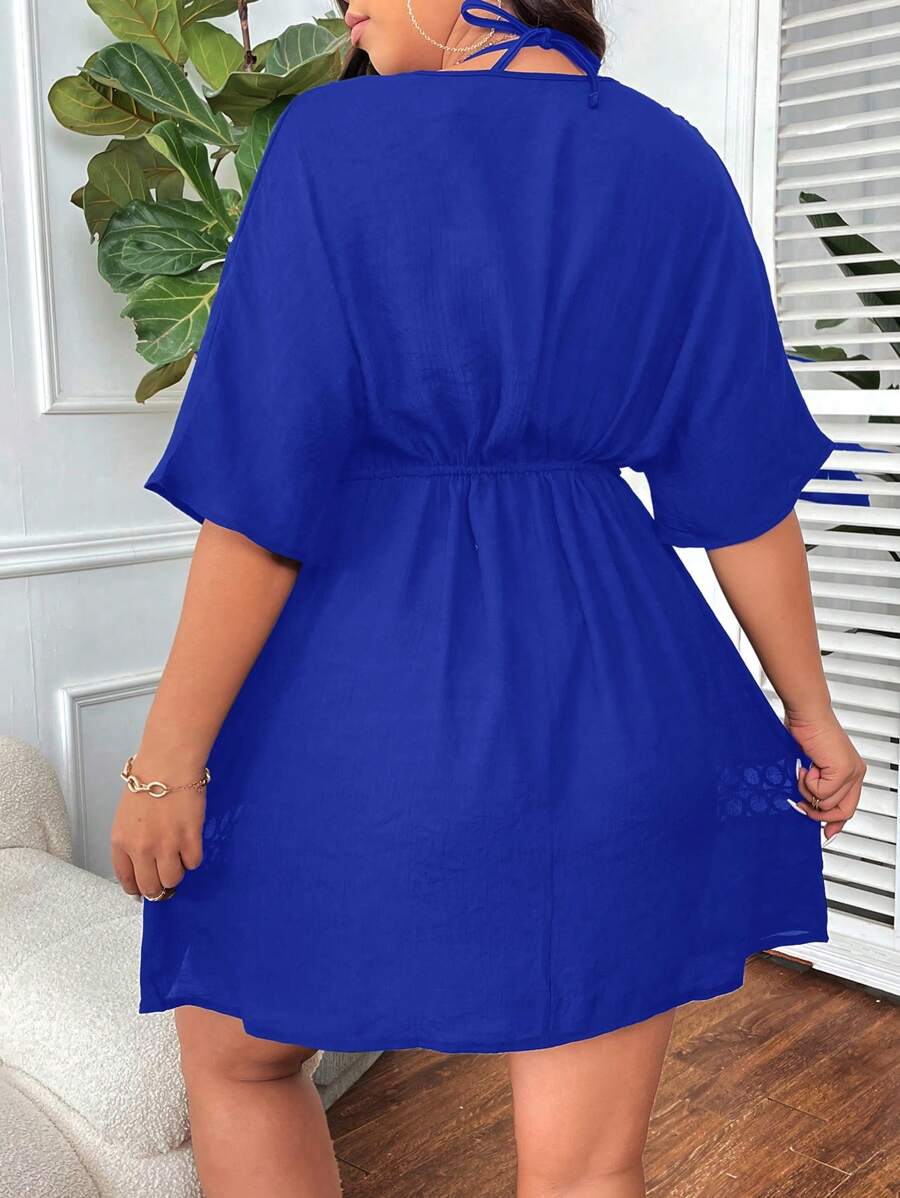 Saída de Praia com Vazado Plus Size