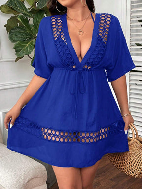 Saída de Praia com Vazado Plus Size