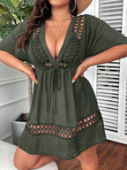Saída de Praia com Vazado Plus Size