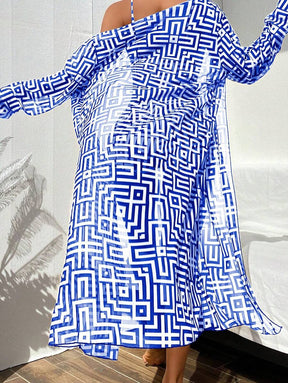 Conjunto Praia Geometric Chic 3 Peças