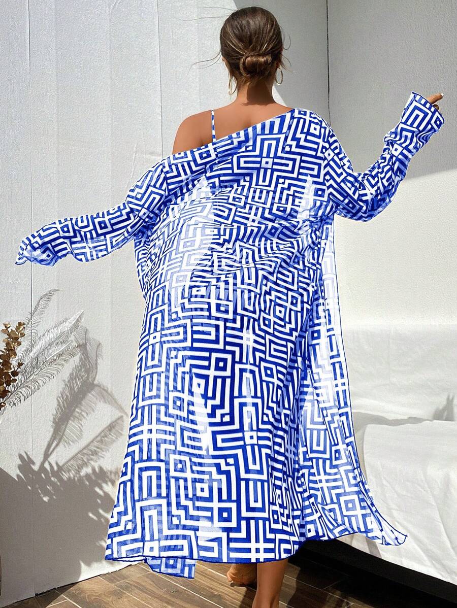 Conjunto Praia Geometric Chic 3 Peças