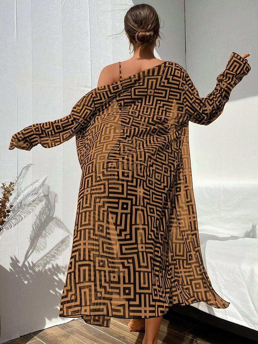 Conjunto Praia Geometric Chic 3 Peças