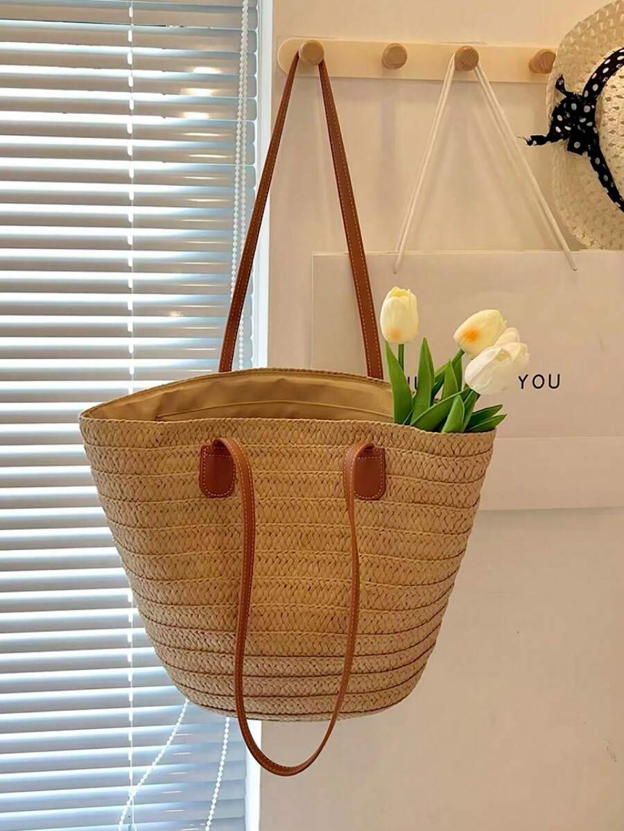 Bolsa Shopper com Alça em Couro