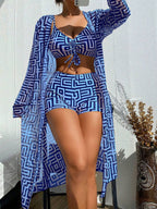 Conjunto Praia Geometric Chic 3 Peças