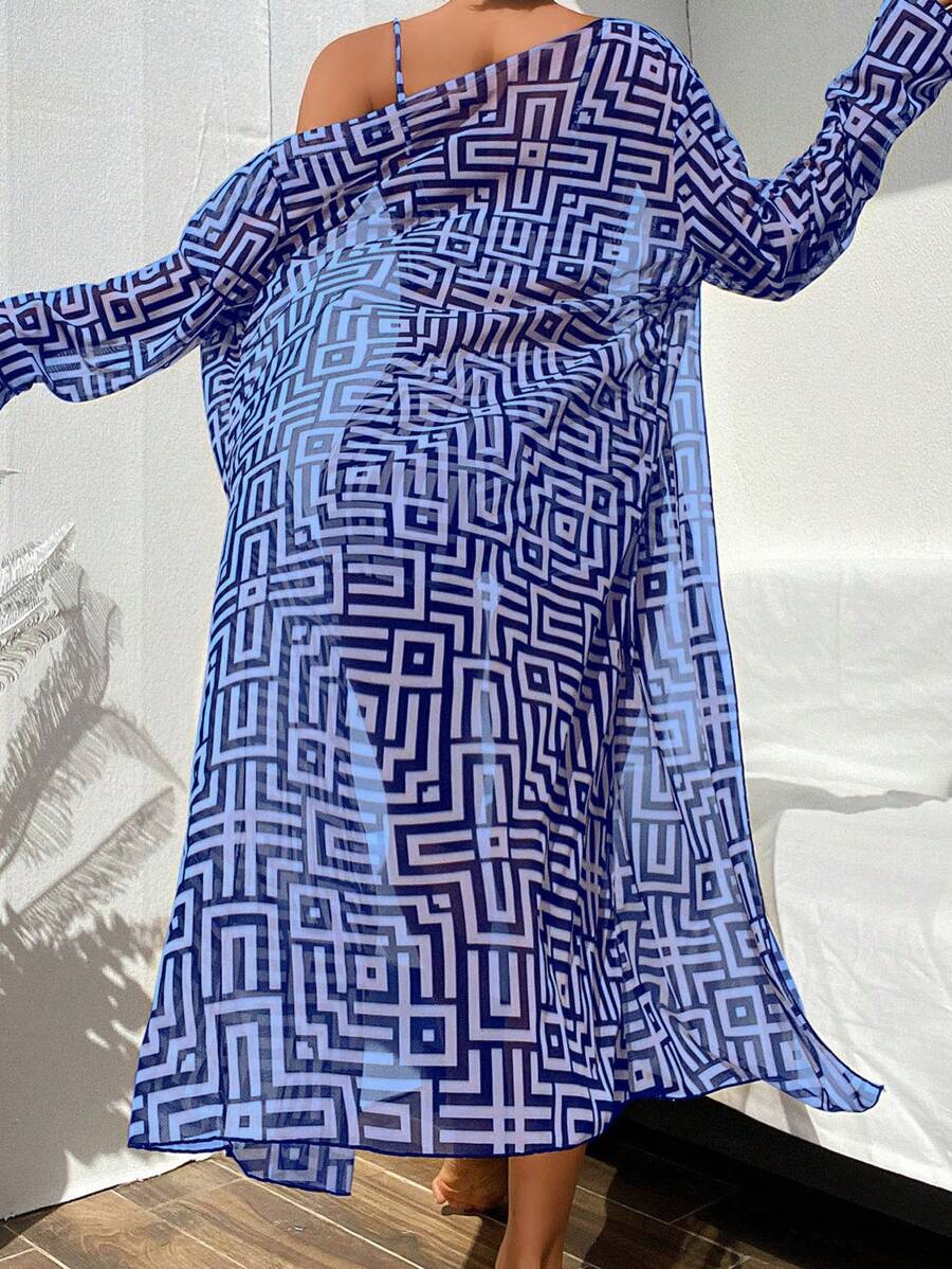 Conjunto Praia Geometric Chic 3 Peças