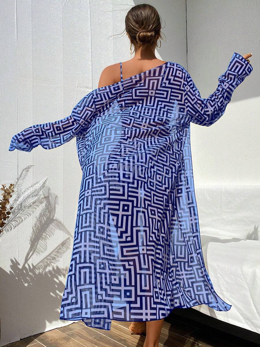 Conjunto Praia Geometric Chic 3 Peças