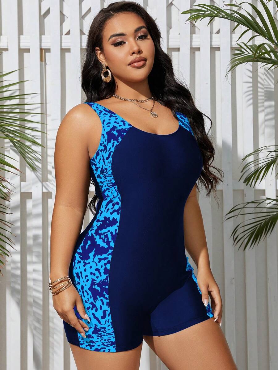 Maiô Shorts Modelador Plus Size