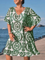 Saída de Praia com Babados Plus Size