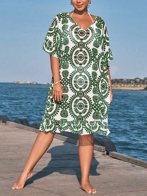 Saída de Praia com Babados Plus Size