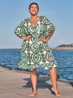 Saída de Praia com Babados Plus Size
