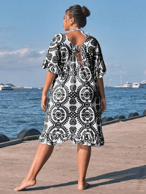 Saída de Praia com Babados Plus Size