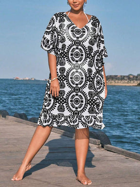 Saída de Praia com Babados Plus Size