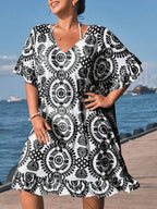 Saída de Praia com Babados Plus Size