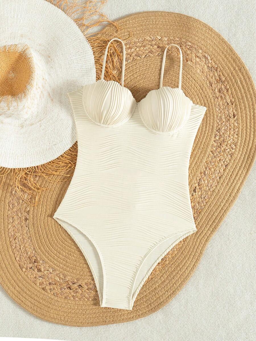 Maiô Estruturado com Bojo e Textura Plissada