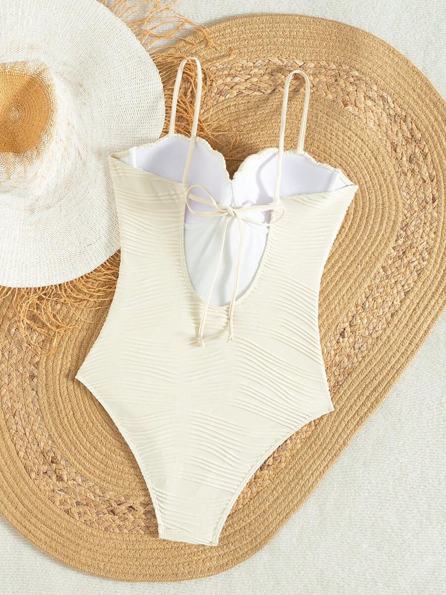 Maiô Estruturado com Bojo e Textura Plissada