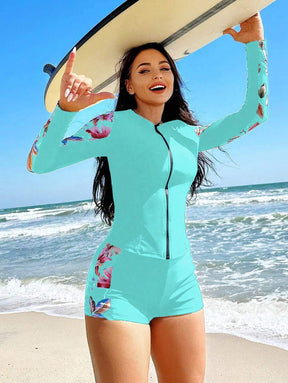 Conjunto Com Detalhes Florais UV Protection
