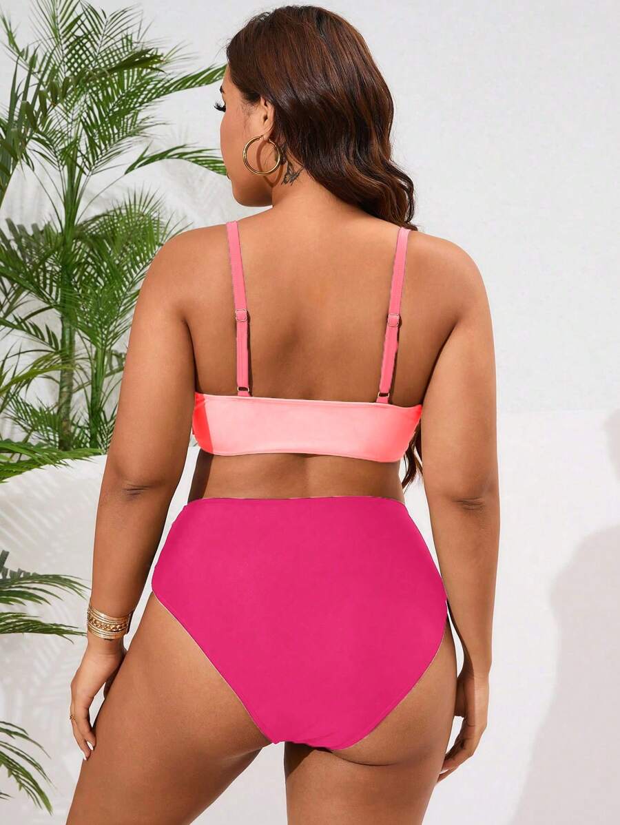 Biquíni Plus Size Color Block Elegance
