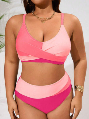 Biquíni Plus Size Color Block Elegance