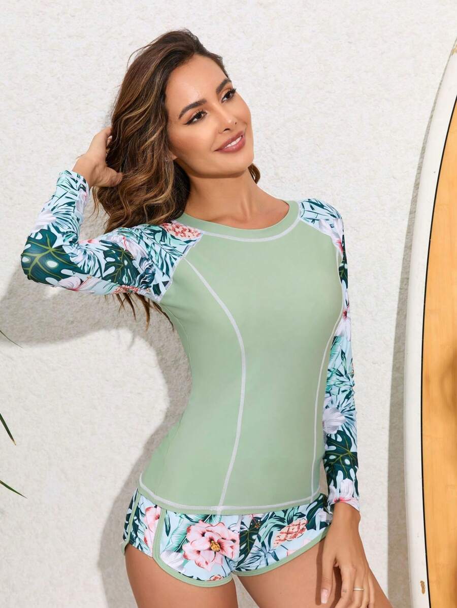 Conjunto UV Protection – Manga Longa Floral