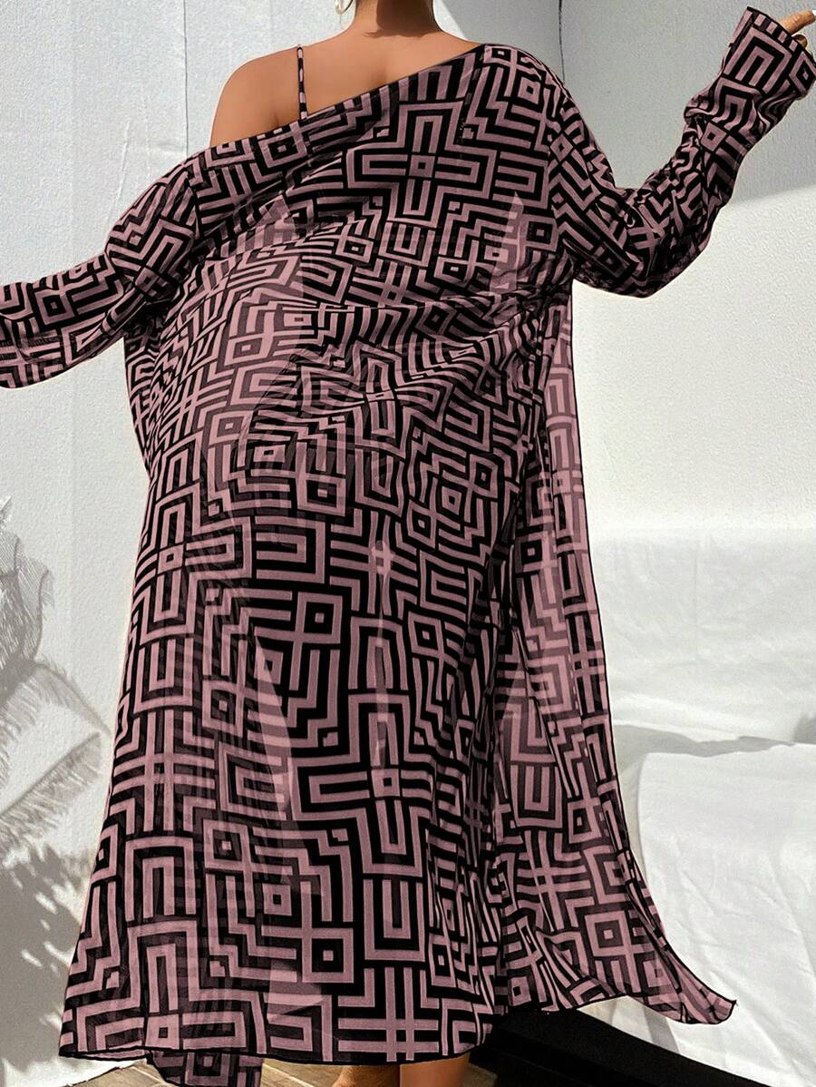 Conjunto Praia Geometric Chic 3 Peças