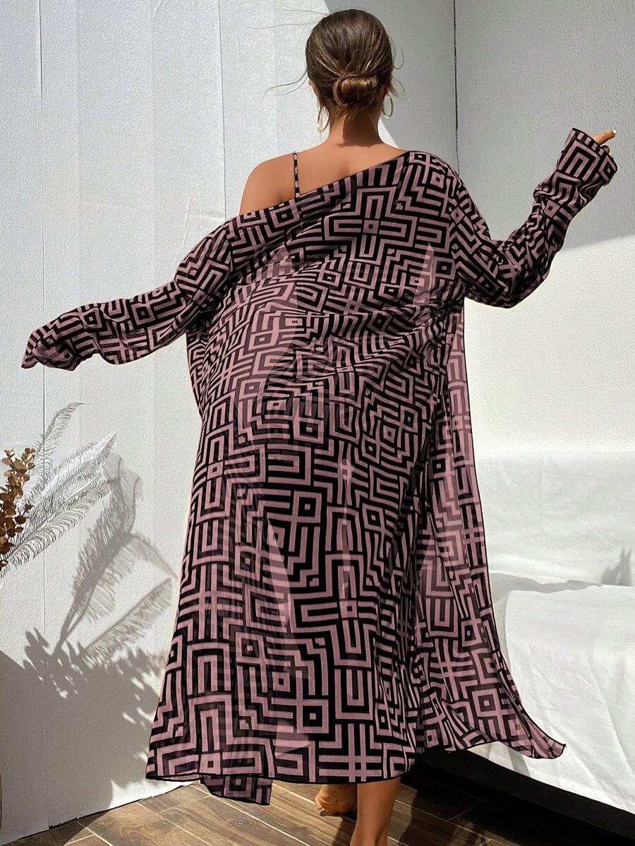 Conjunto Praia Geometric Chic 3 Peças