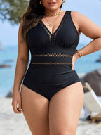 Maiô Plus Size com Detalhes Vazados