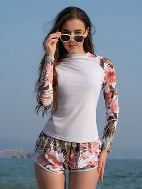 Conjunto UV Folhagem Manga longa