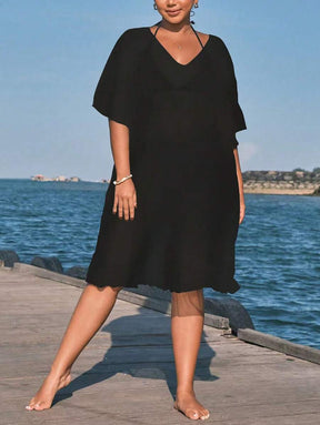 Saída de Praia com Babados Plus Size