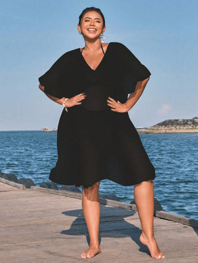 Saída de Praia com Babados Plus Size